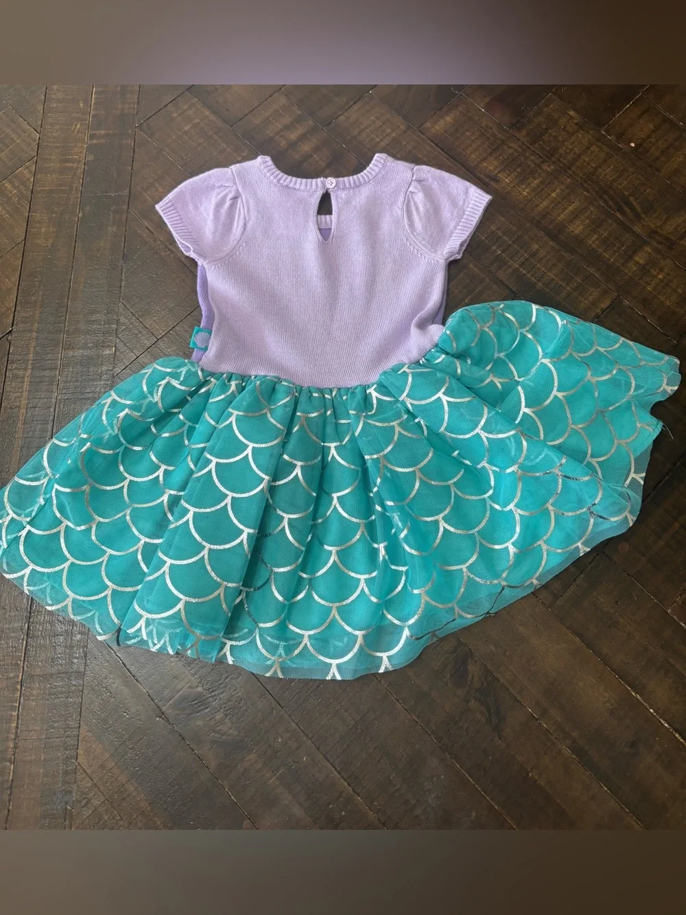 Disney Ariel Mermaid Tulle Dress Toddler Girl size 2T